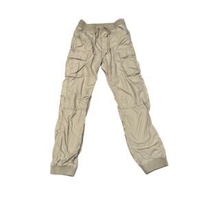 Gap Kids Boys XL 12 warm jersey-lined Cargo Pants Joggers khaki elastic waist